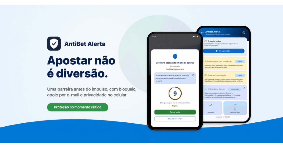 Prévia do AntiBet Alerta com a barreira antes do impulso.
